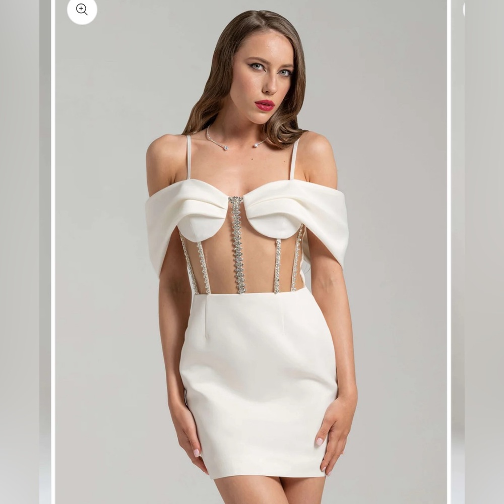 Tia Dorraine Crystal embellished mini dress